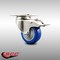 Service Caster 3 Inch 316SS Blue Polyurethane Swivel Top Plate Caster with Total Lock Brake SCC-SS316TTL20S314-PPUB-BLUE - alternate 2